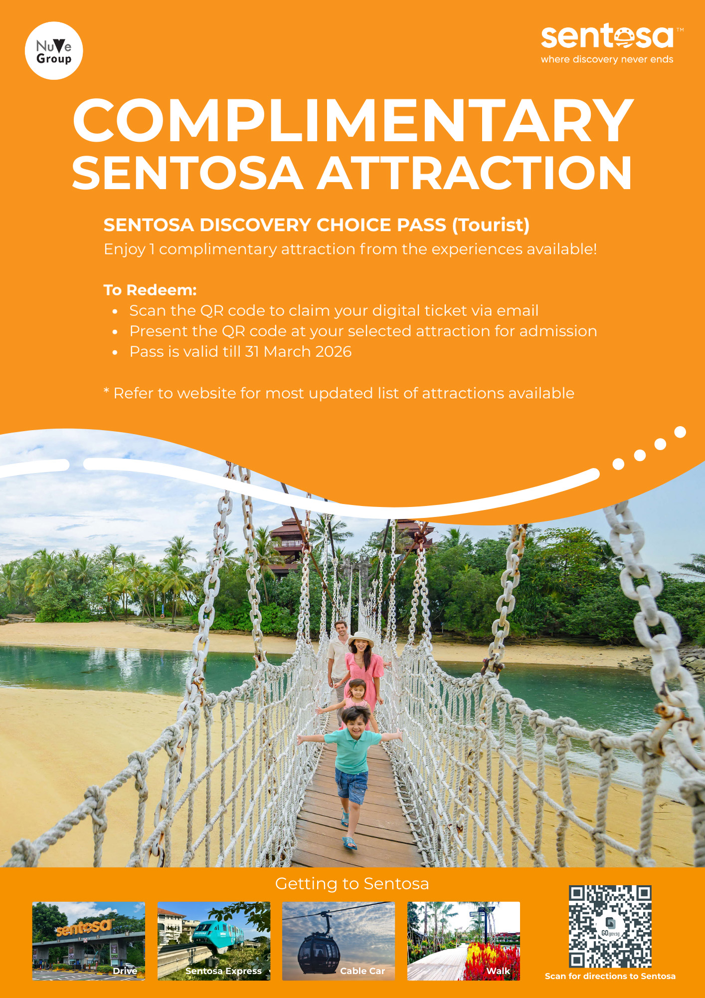 Complimentary Sentosa Attraction, Sentosa Discovery Choice Pass